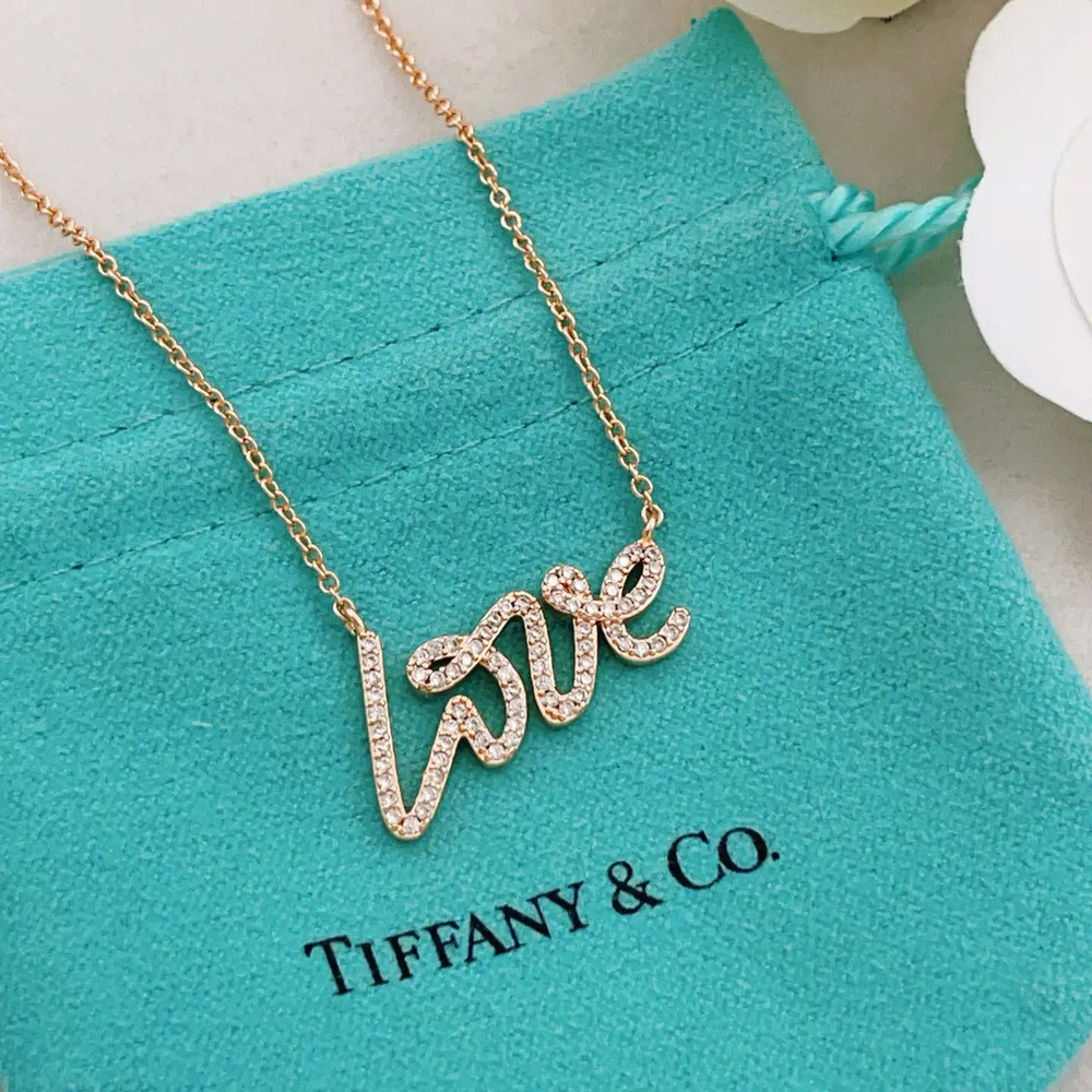 Tiffany & Co. Rose Gold Letter Necklace